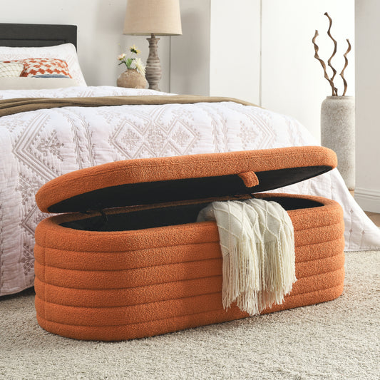 Alfie Storage Bench (teddy orange)