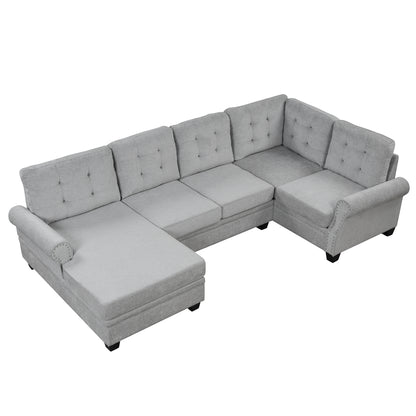 Buckingham Sectional Linen Sofa