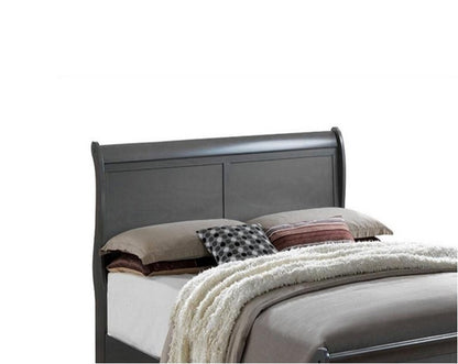 Louis Phillipe C. King Bed (gray)