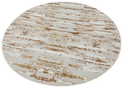 Milano Shimmer Gold Round Area Rug