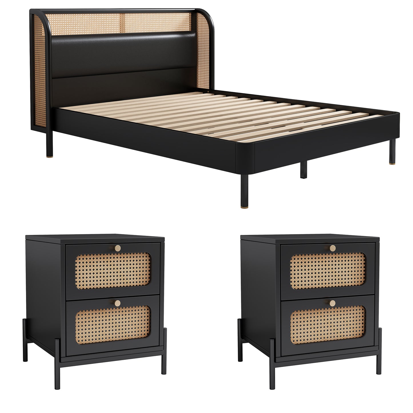 3 Piece Set With  Queen Bed