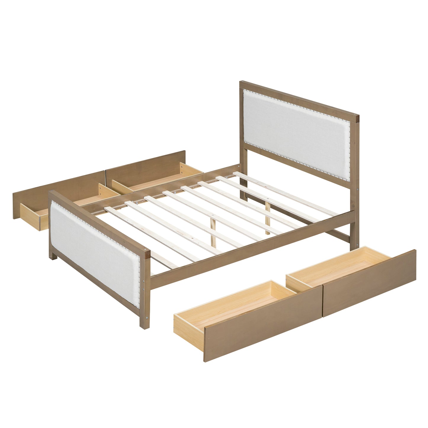 Emmett Full Bed (natural wood)