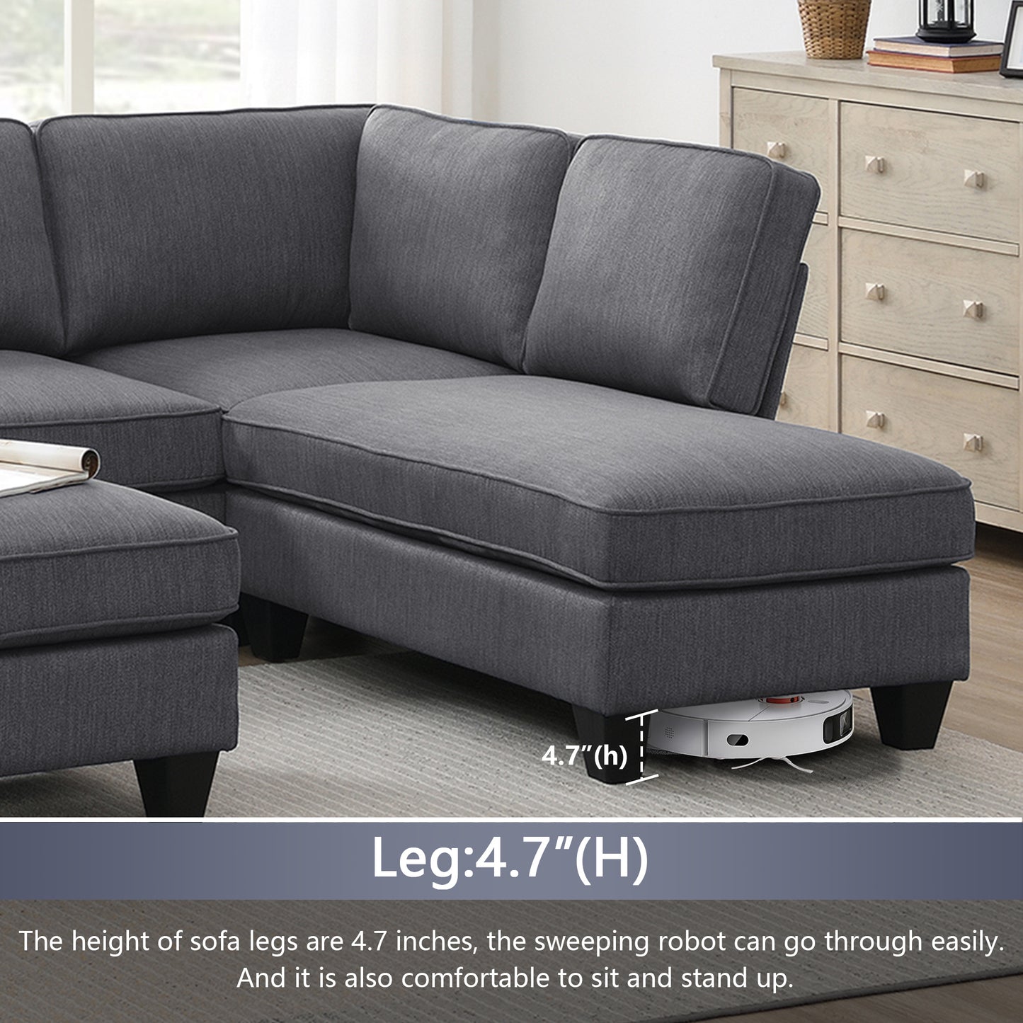 Benjamin Modern L-shaped Sectional Sofa