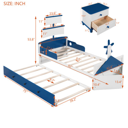 Boat Twin 3-Pieces Bedroom Sets