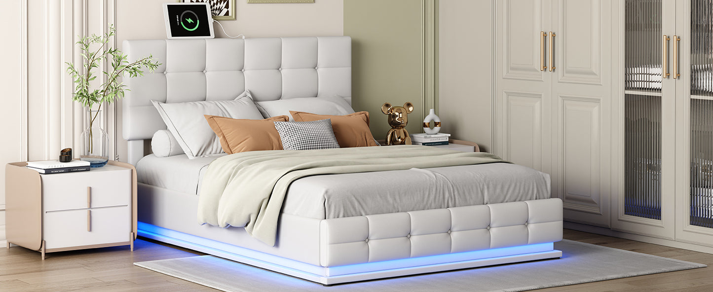 Derek Queen Bed (white)