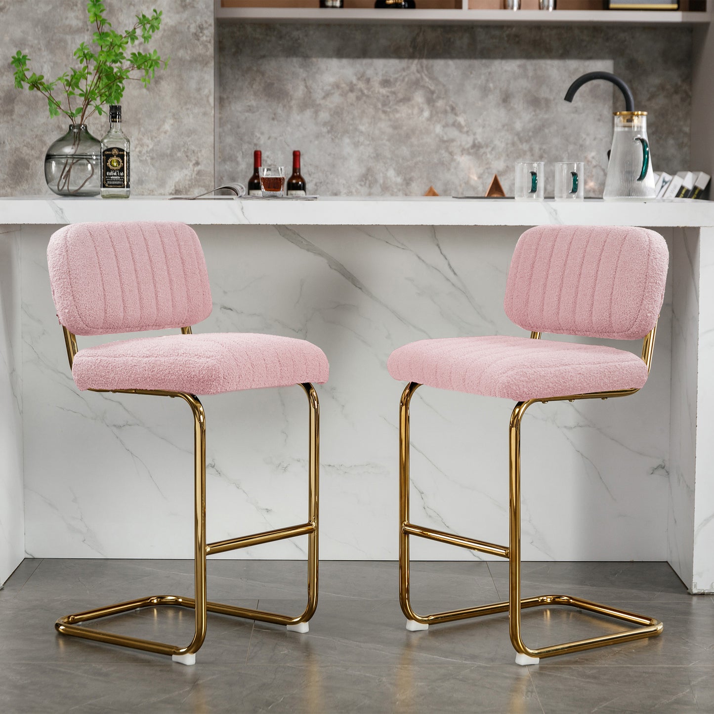 Madison Pink 27" Bar Stools, Set of 2