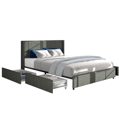Anna Full Bed (gray)