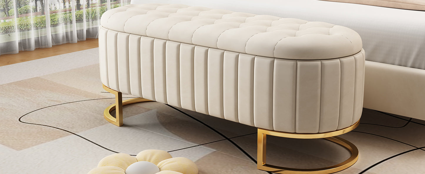 Elegant Storage Bench (beige)