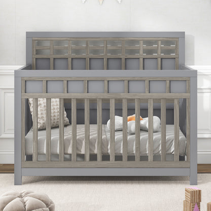 Gray Bear Crib