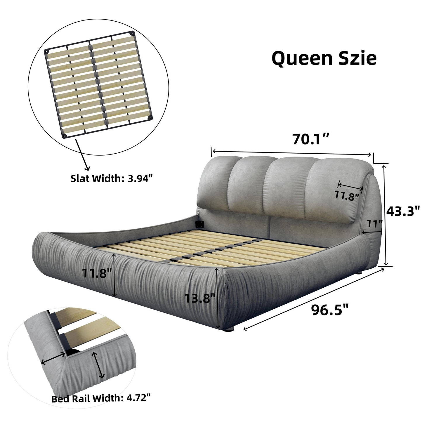 Cloudy Queen Bed