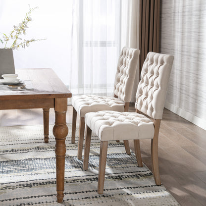 Buttoned Cream Dining Chair (set of 2)