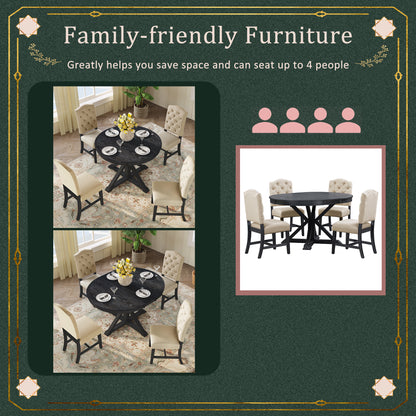 Ashley 5 Piece Dining Table Set (espresso)