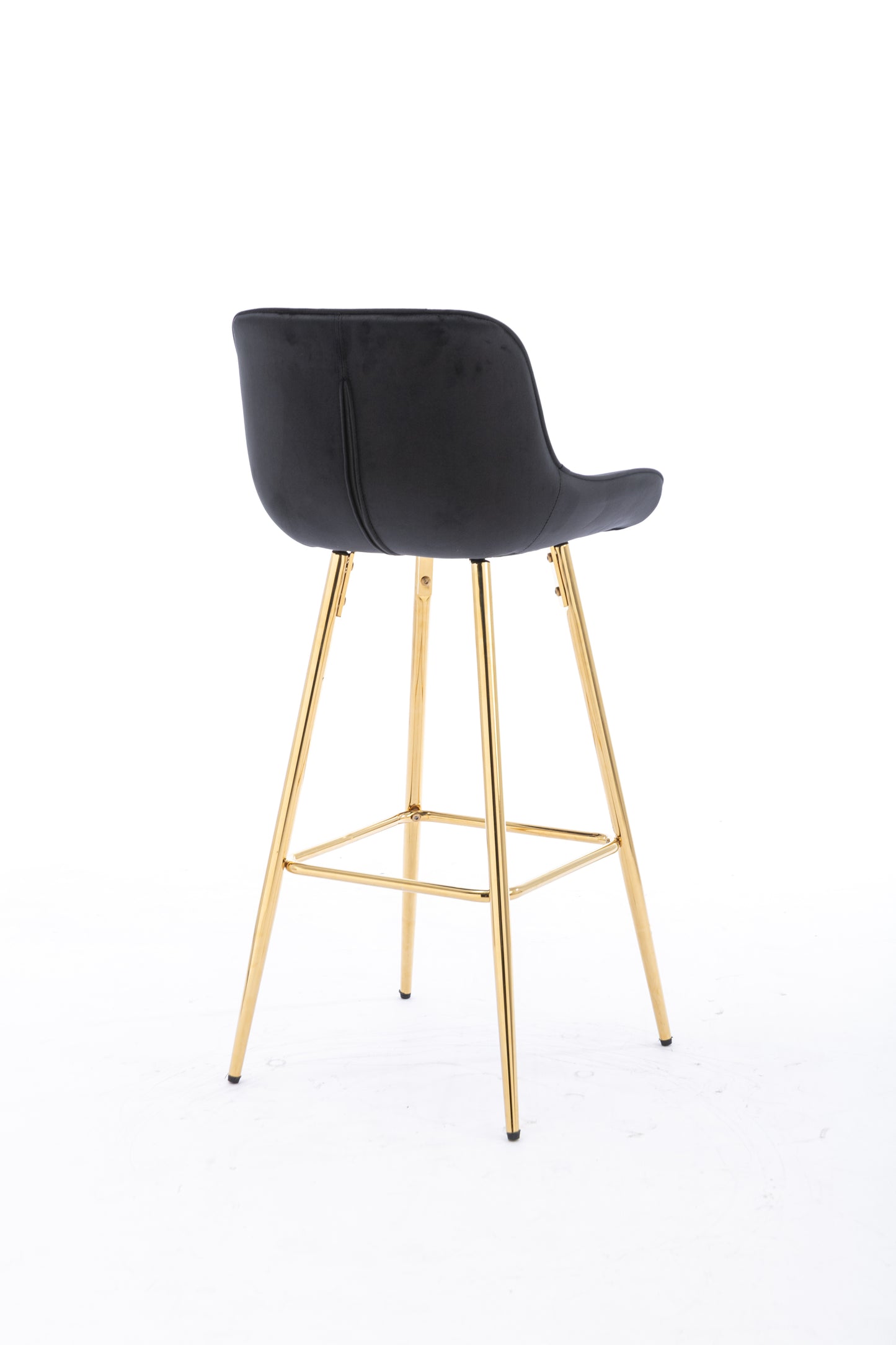 30" Set of 2 Bar Stools (black/gold)