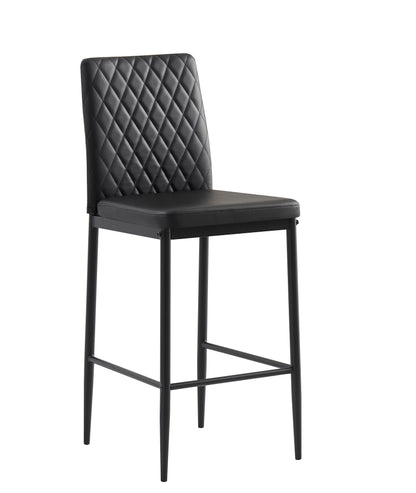 Leather Diamond Back Bar Stools Set of 2