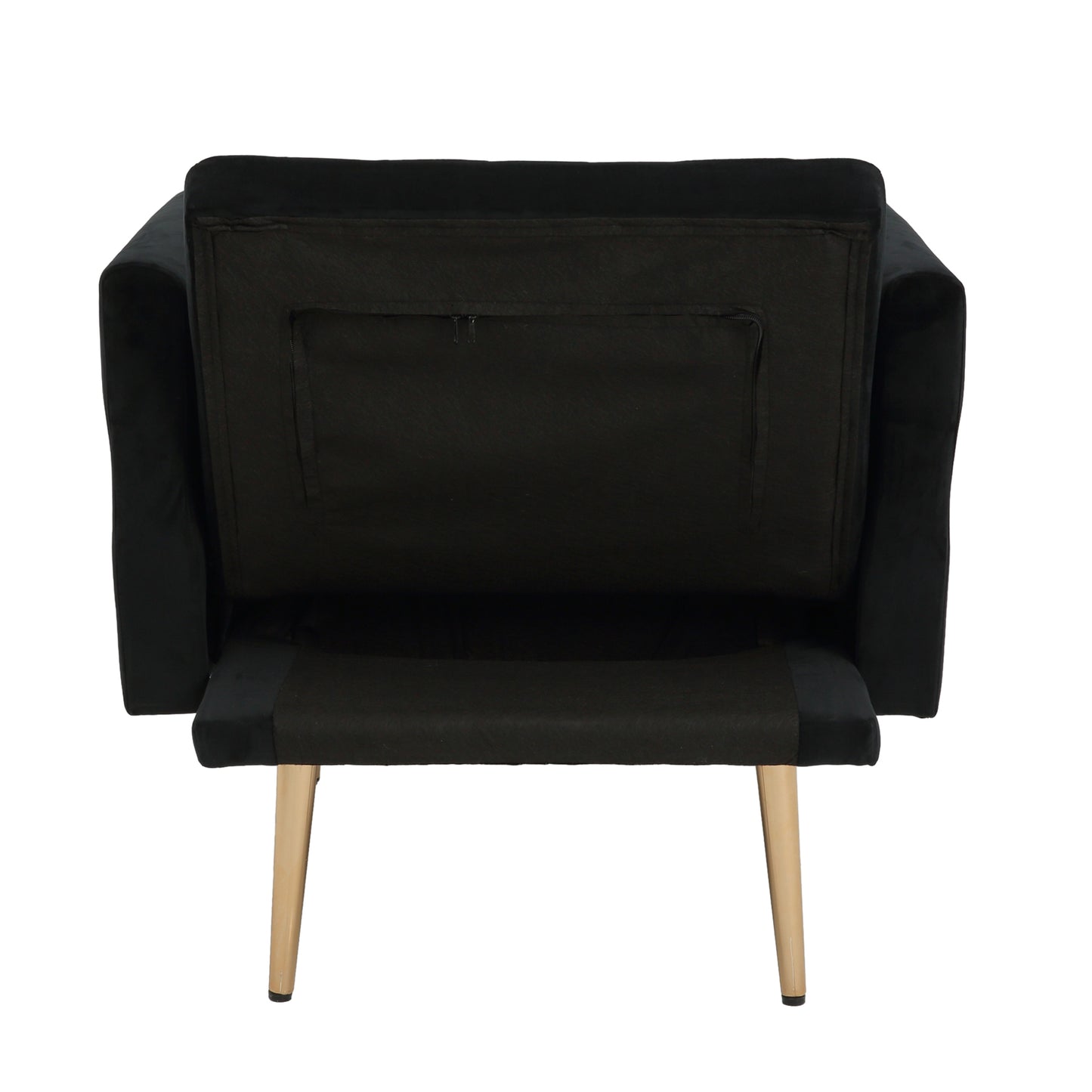 Sandra Black Adjustable Accent Chair with Ottoman