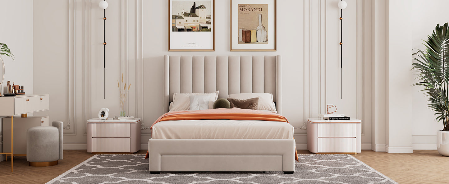 Hava Full Bed (beige)