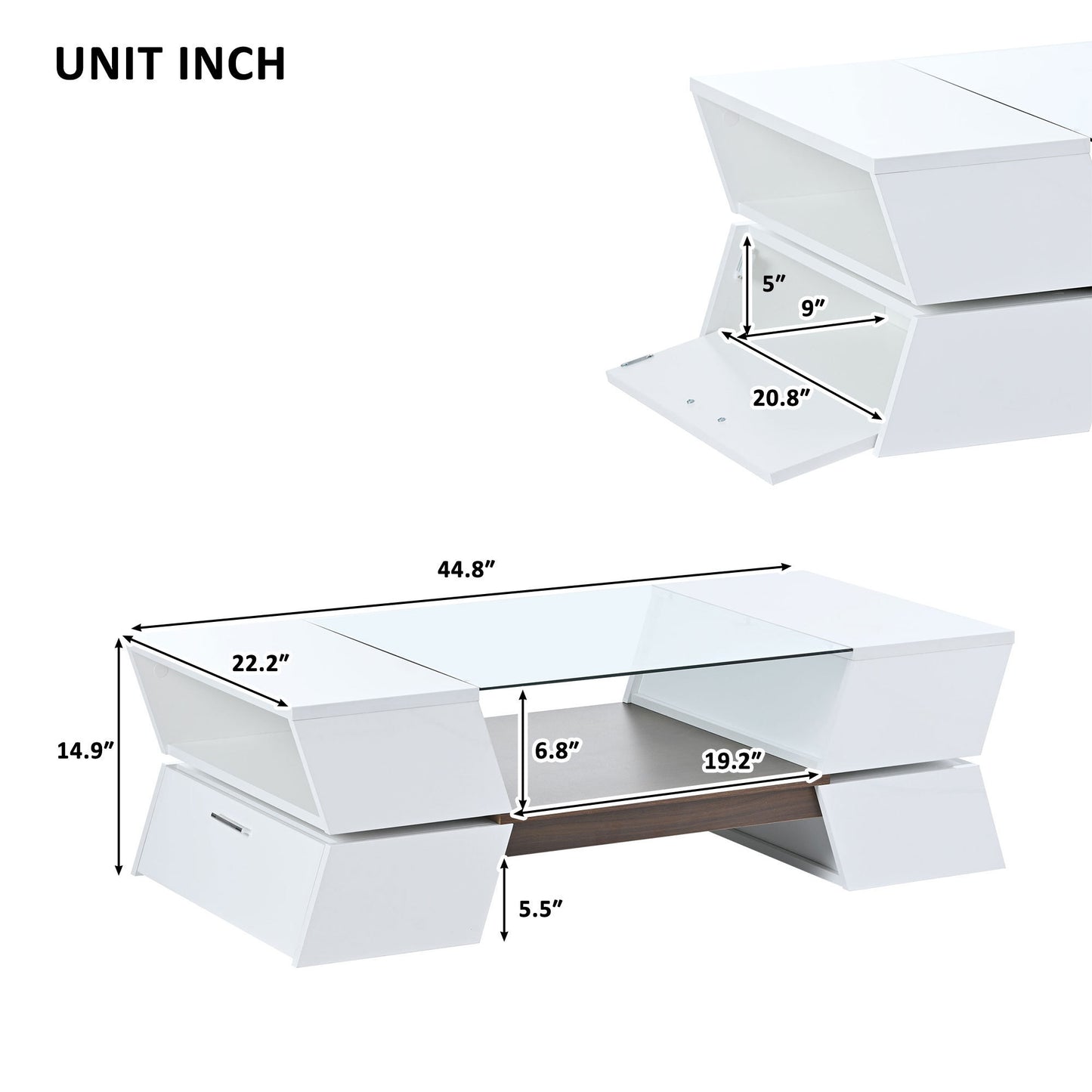 Avo Shelf Coffee Table (white)