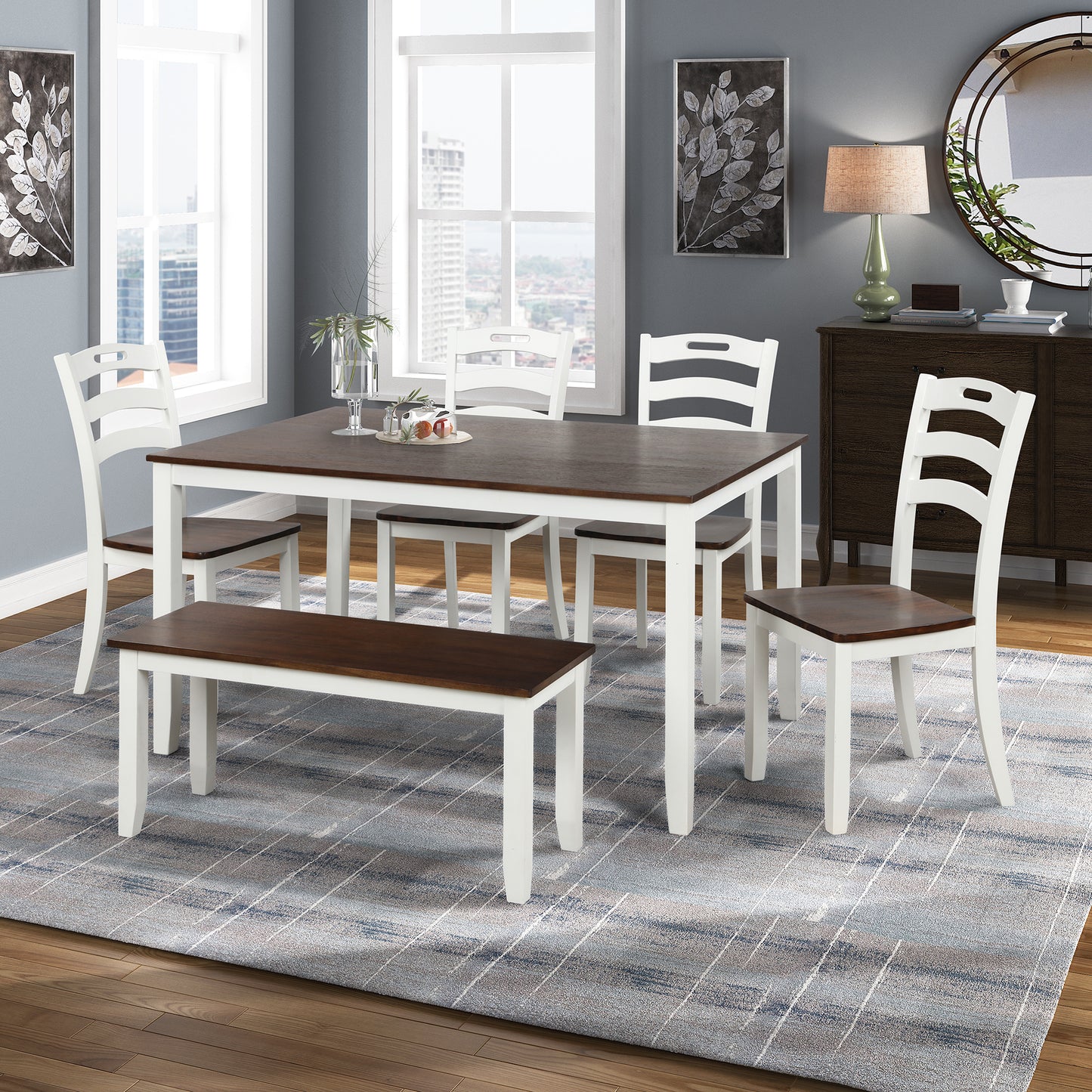 Ivory 6-Piece Dining Table