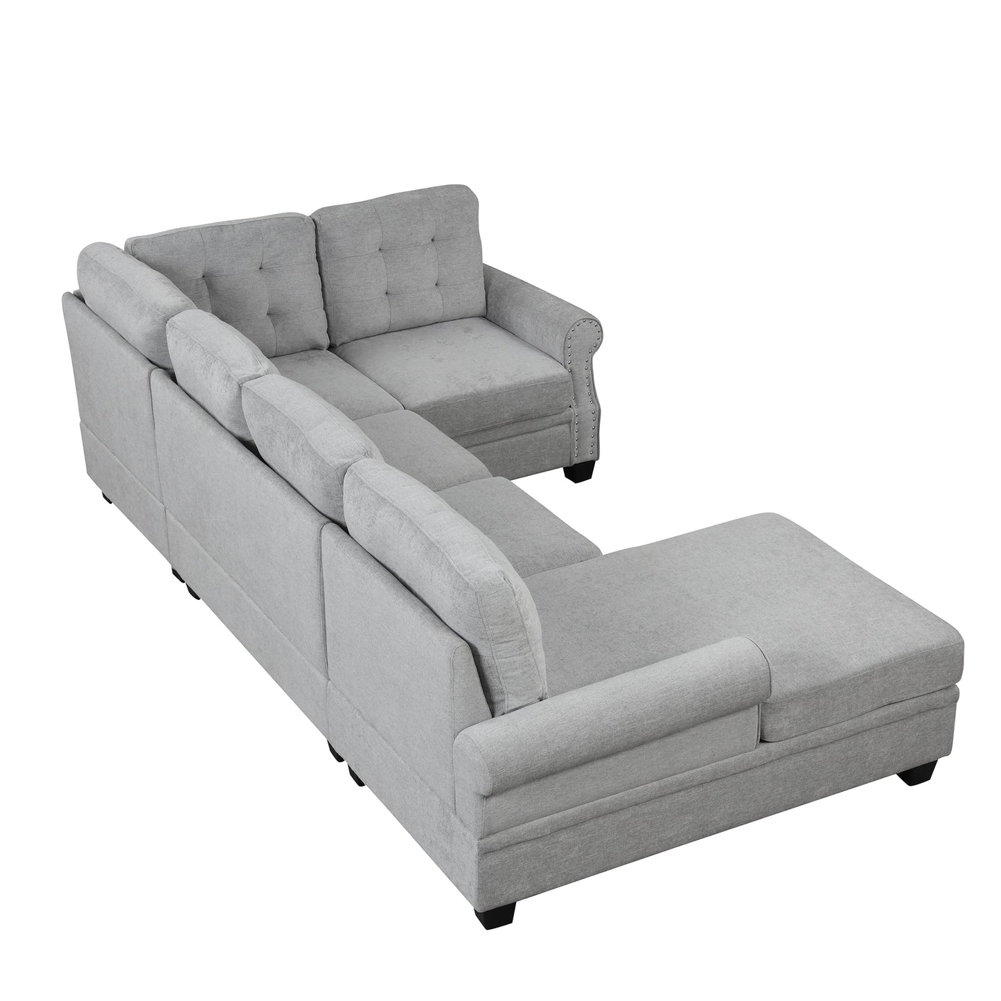 Buckingham Sectional Linen Sofa