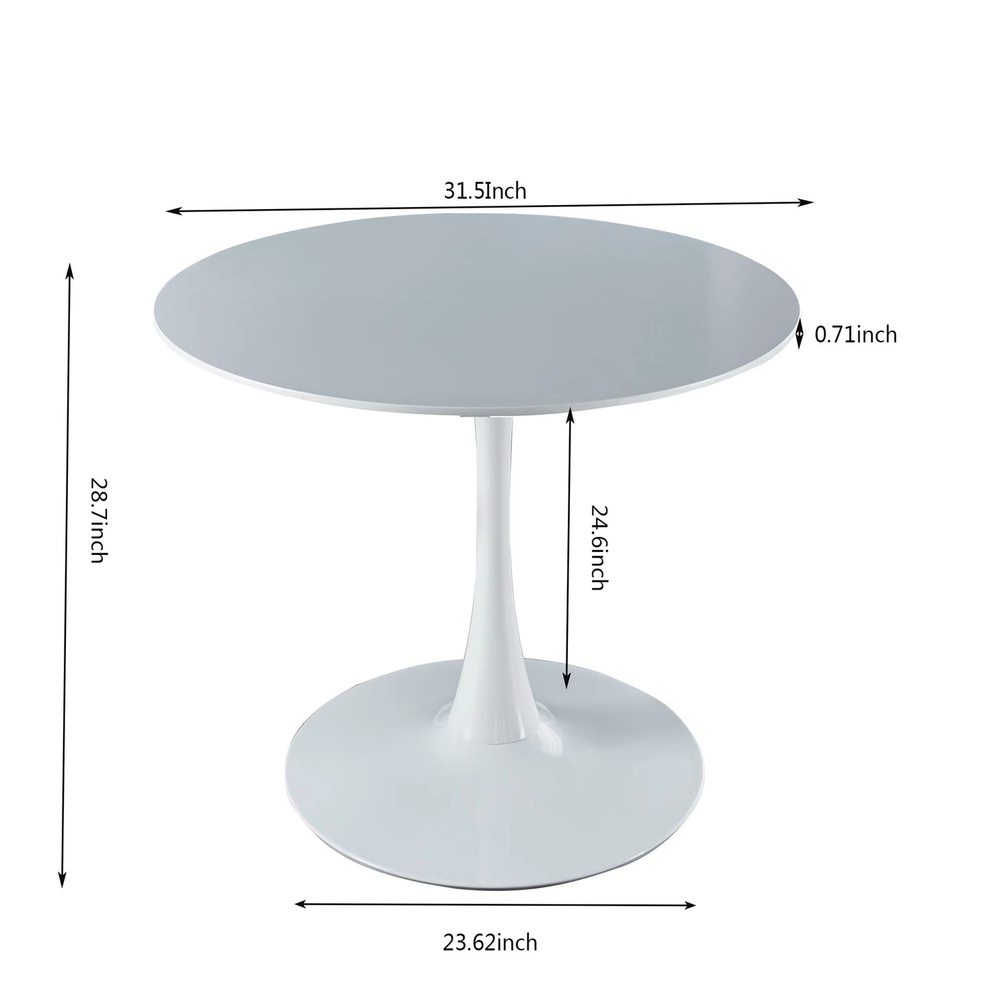 Fluff 5-Piece Dining Table (teddy white)
