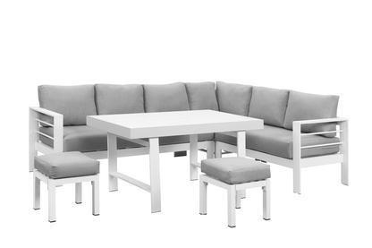 Dolores 6-Pieces Outdoor Dining Set (light gray)