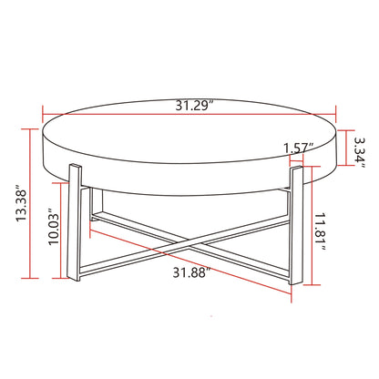 Retro Splicing Round Coffee Table (gold)