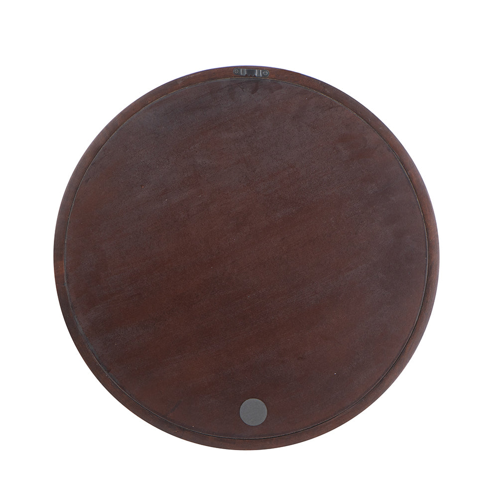 20" x 20" Circle Wall Mirror with Walnut Wooden Frame