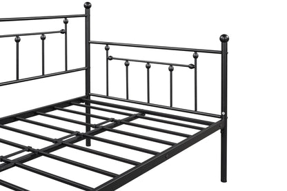 Vintage Black Metal Daybed with Trundle (twin)