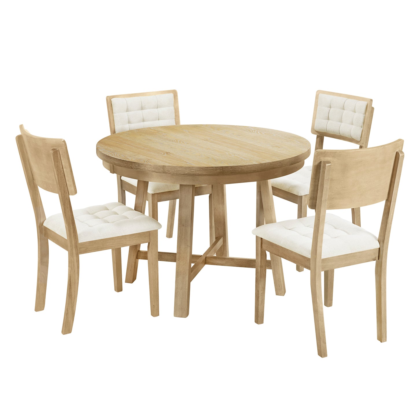 Zeke 5 Piece Dining Table Set (natural)