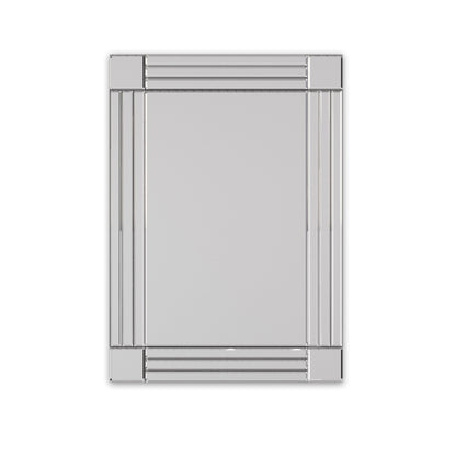 Large Wall-Mounted Silver Decorative Mirror