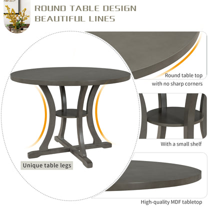 Flow 5-Piece Round Dining Table