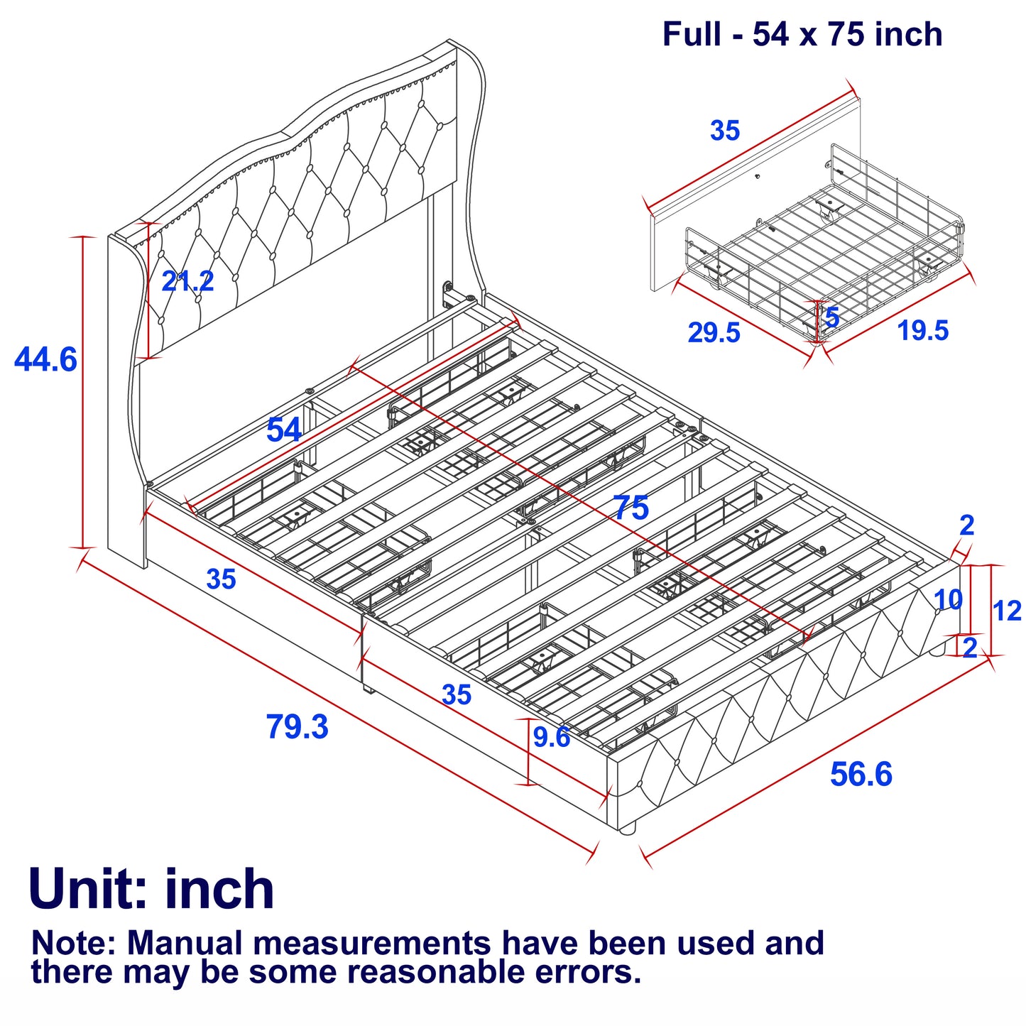 Stache Full Bed (gray)