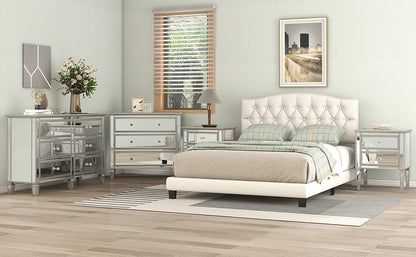 Mefo Queen Bed (beige)