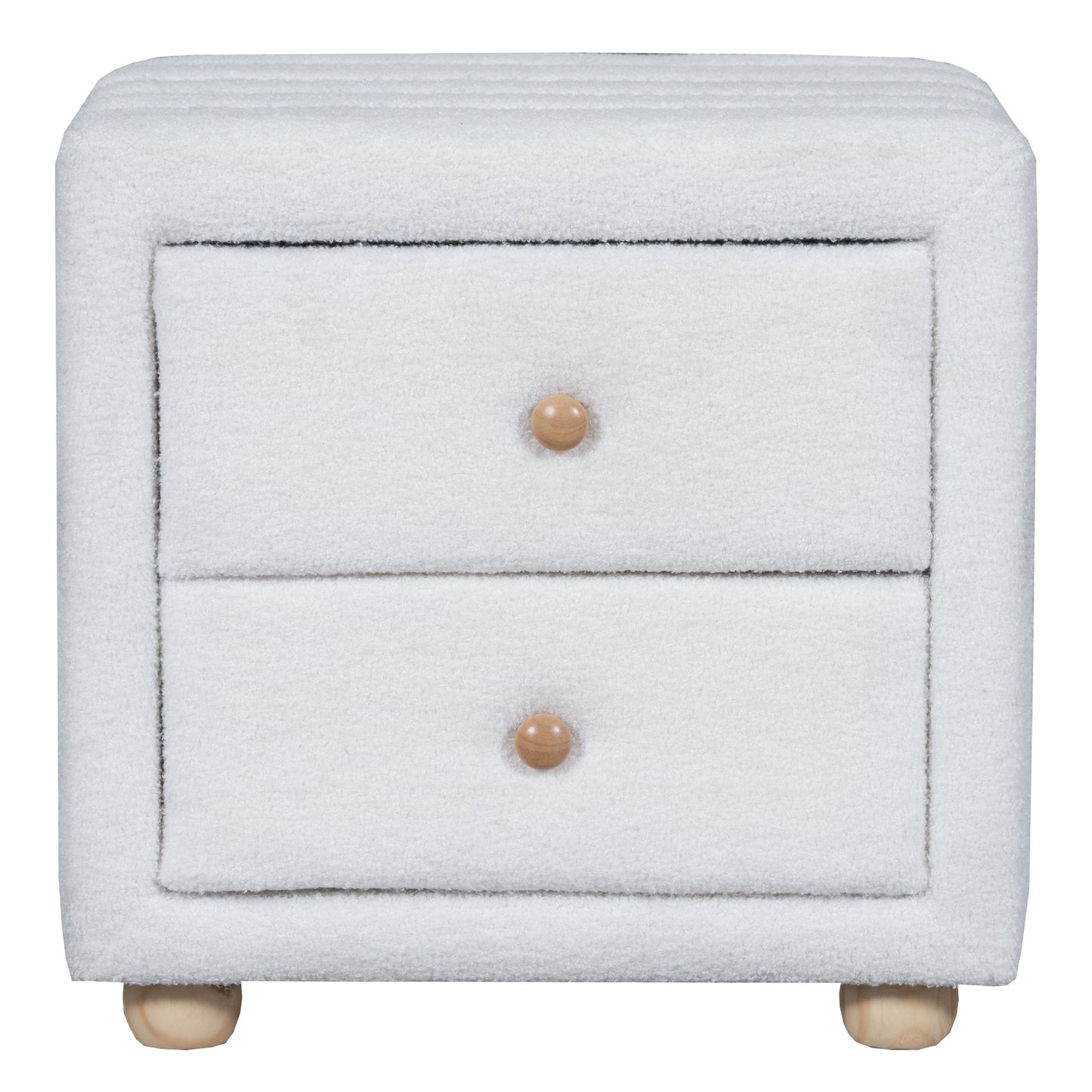 Teddy White Fleece Nightstand