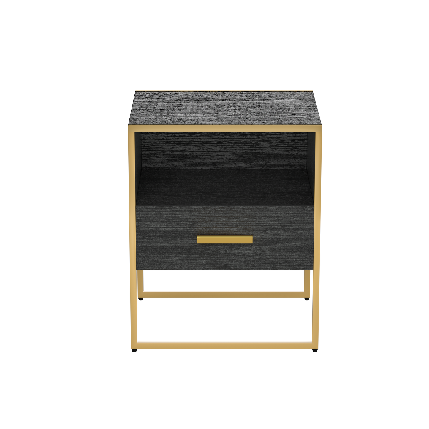 Silas Gold/Black Nightstand