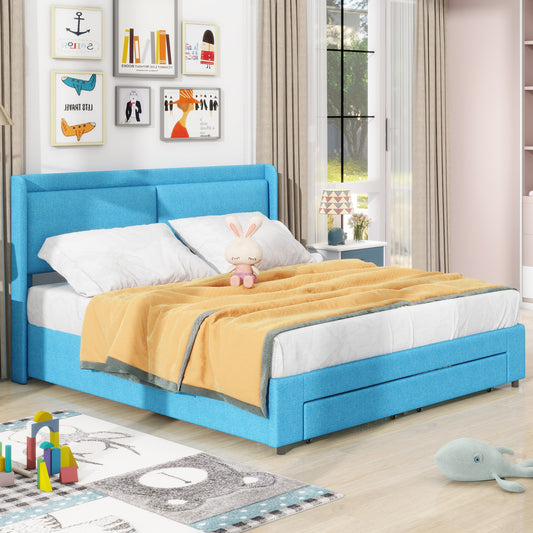 Zelda Queen Bed (blue)