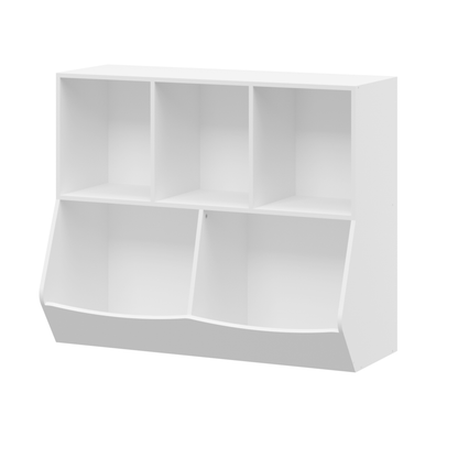 Kids Bookcase with 2 Collapsible Fabric Drawers