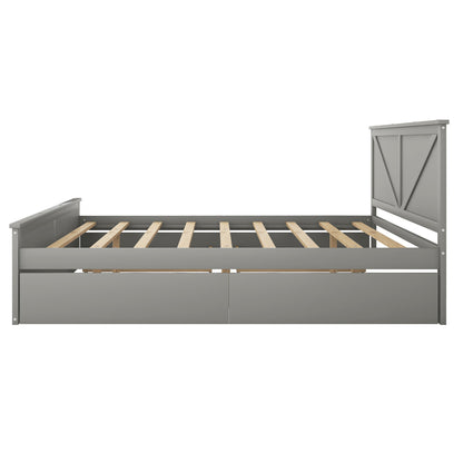 Farm Storage King Bed (gray)