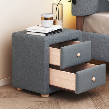 Teddy Gray Fleece Nightstand