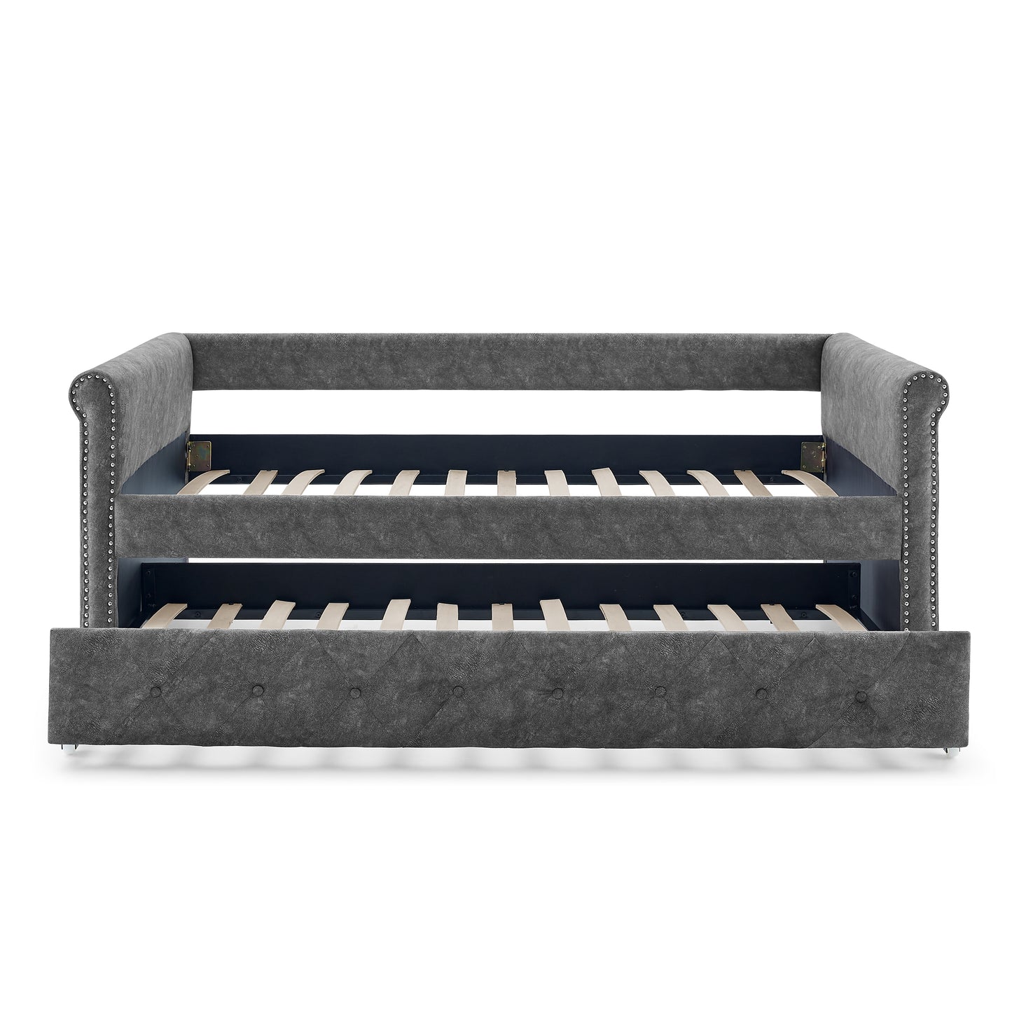 Cassia Dark Gray Daybed with Trundle (twin/twin)