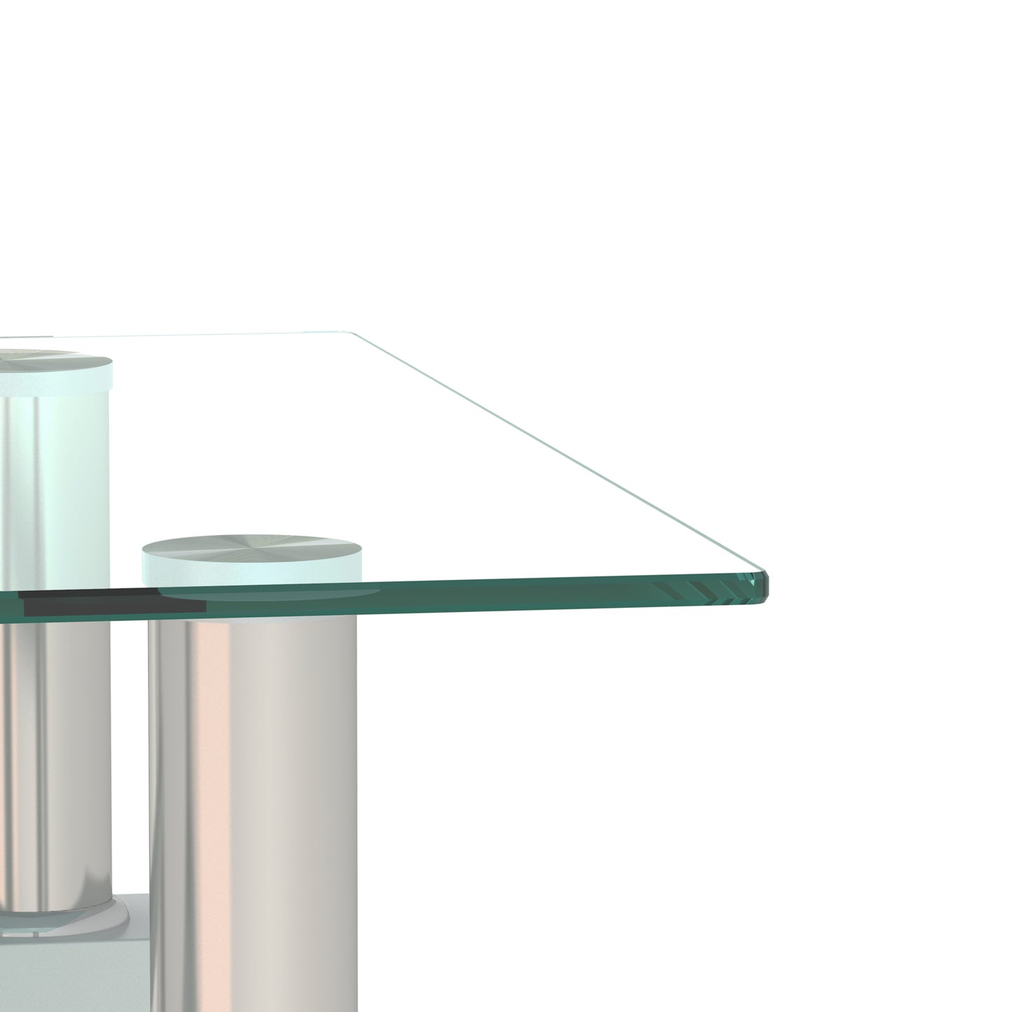 1-Piece Modern Tempered Glass Table