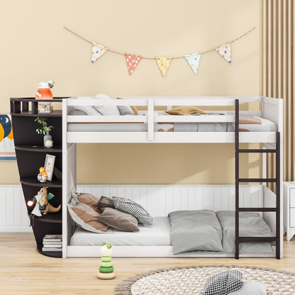 Boat Shape Twin over Twin Bunk Bed