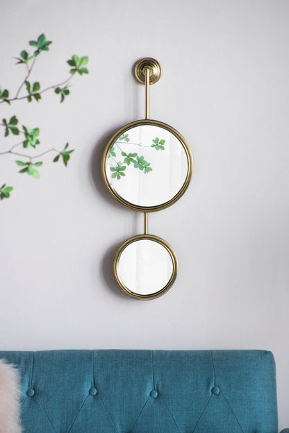 Unique 2 Circle Contemporary Wall Mirror