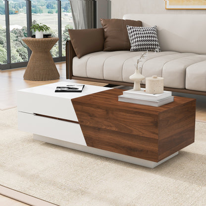 Extendable Sliding Coffee Table (white)