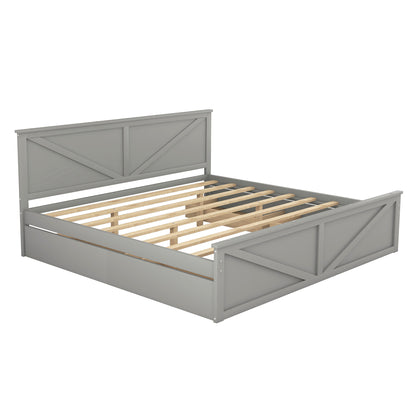 Farm Storage King Bed (gray)