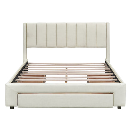 Lined Storage Full Bed (beige)