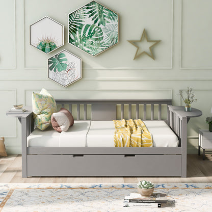 Wooden Gray Daybed with Trundle (full/twin)