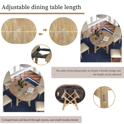 Farmhouse 5-Piece Dining Table