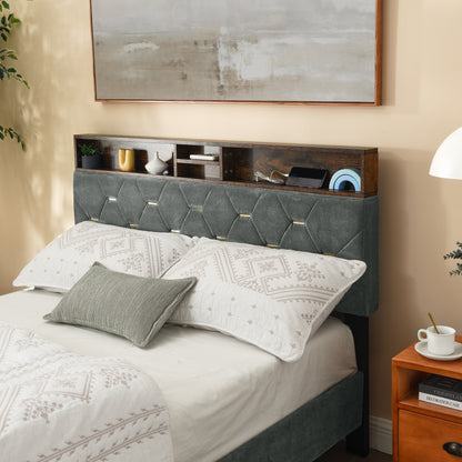 Evie Full Bed (gray)