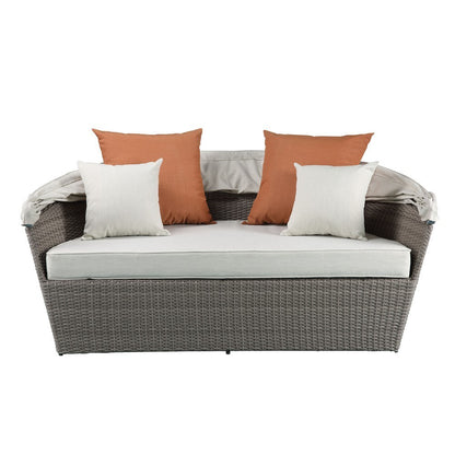 Salena Patio Canopy Sofa & Ottoman (beige)